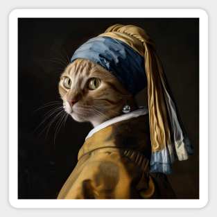 Cat Vermeer Girl Magnet